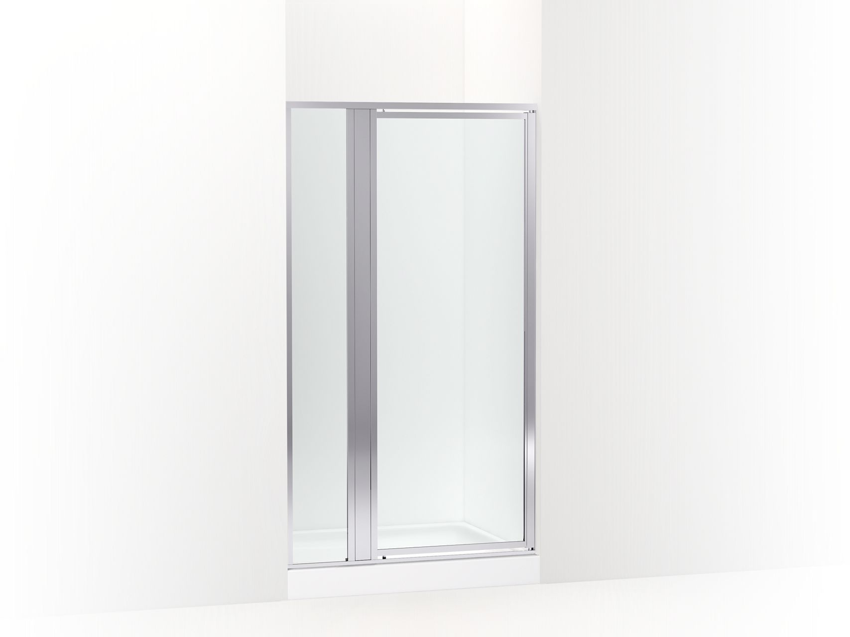 Sterling 33608-3G05 Attend 69" H Pivot Shower Door with 1/8"-thick Glass, Bright Silver