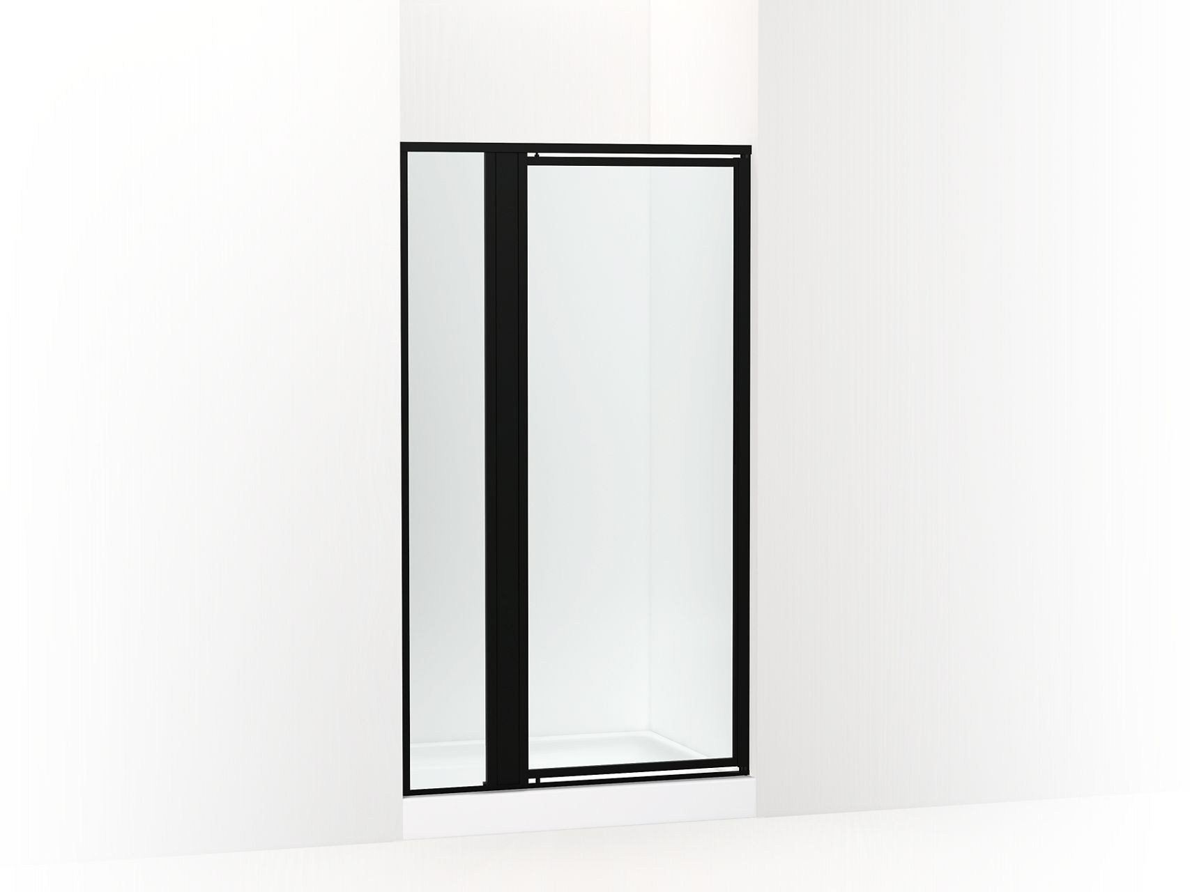 Sterling 33608-3G05 Attend 69" H Pivot Shower Door with 1/8"-thick Glass, Matte Black