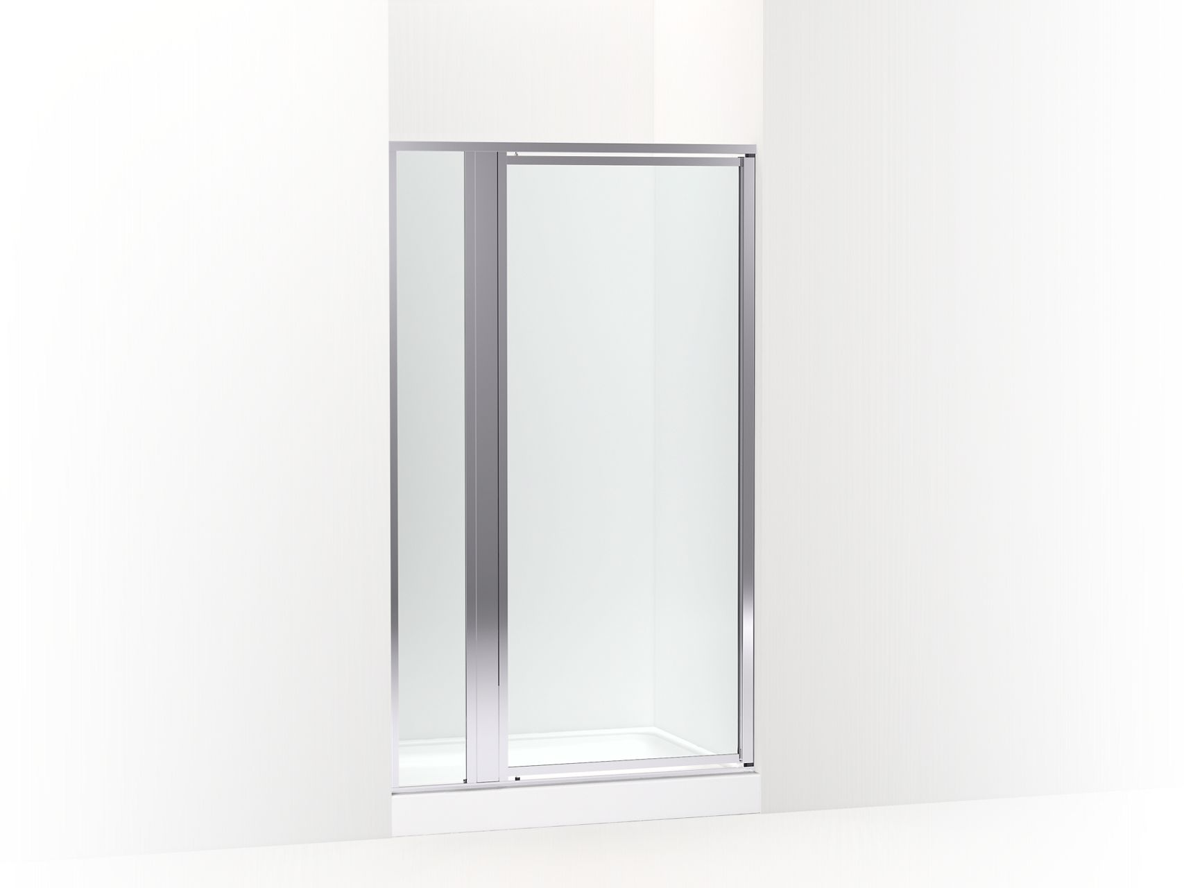 Sterling 33609-3G05 Attend 69" H Pivot Shower Door with 1/8"-thick Glass, Bright Silver