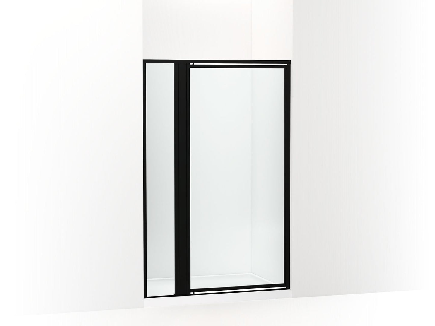 Sterling 33610-3G05 Attend 69" H Pivot Shower Door with 1/8"-thick Glass, Matte Black