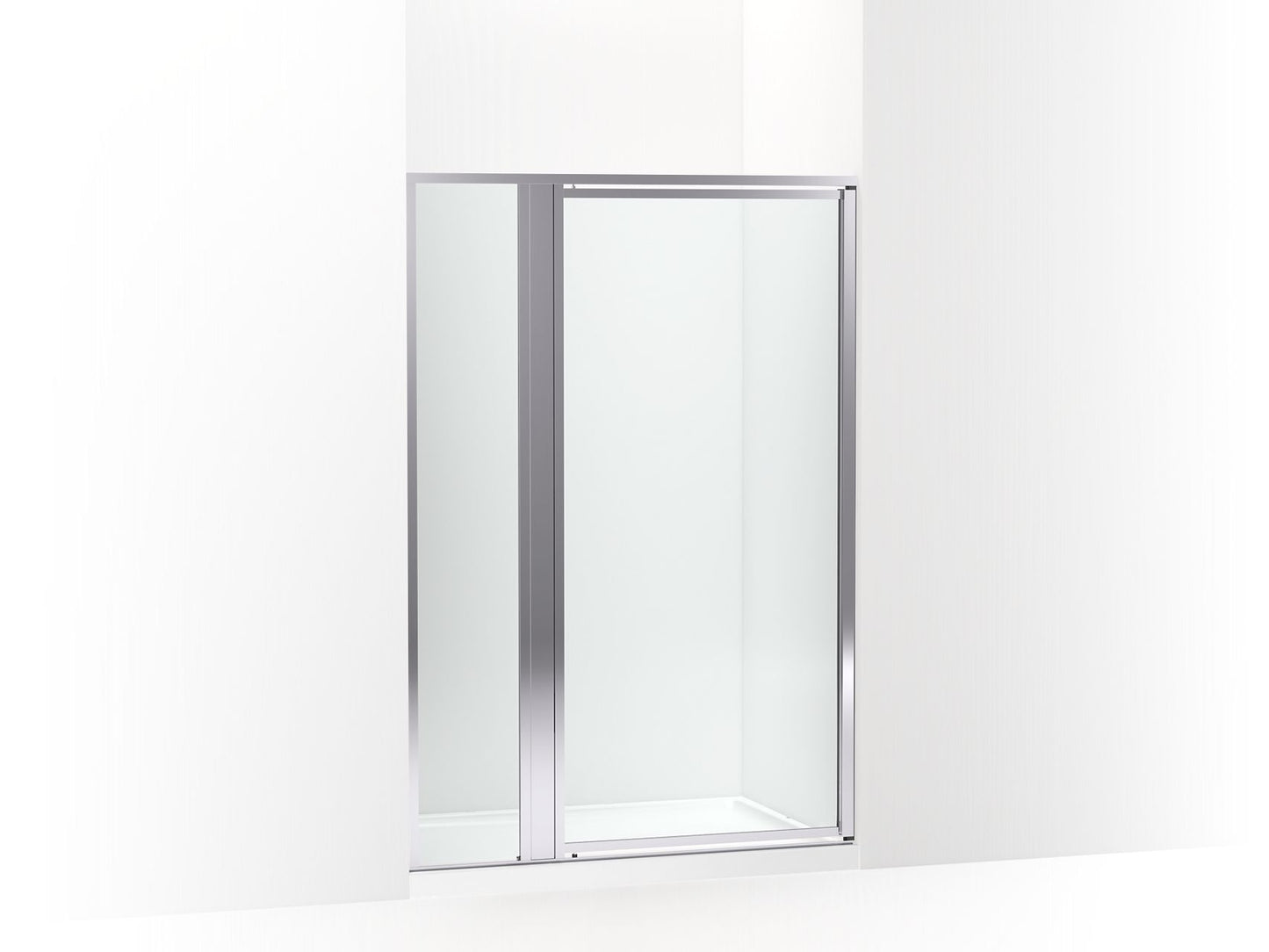 Sterling 33611-3G05 Attend 69" H Pivot Shower Door with 1/8"-thick Glass, Bright Silver