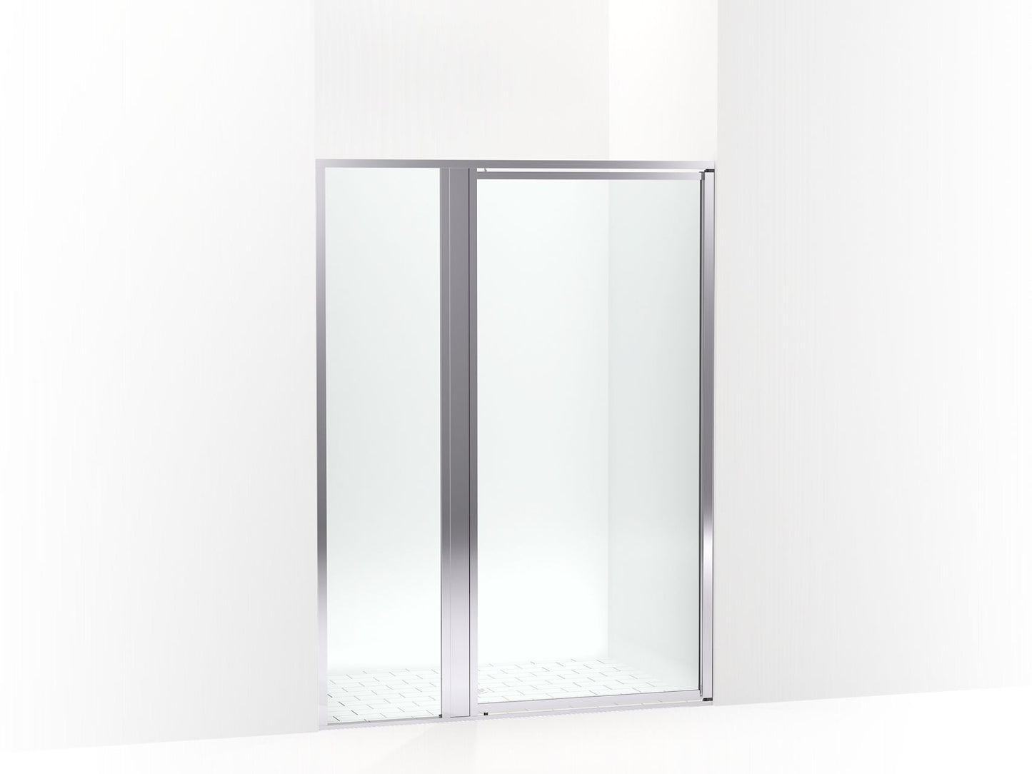 Sterling 33612-3G05 Attend 69" H Pivot Shower Door with 1/8"-thick Glass, Bright Silver