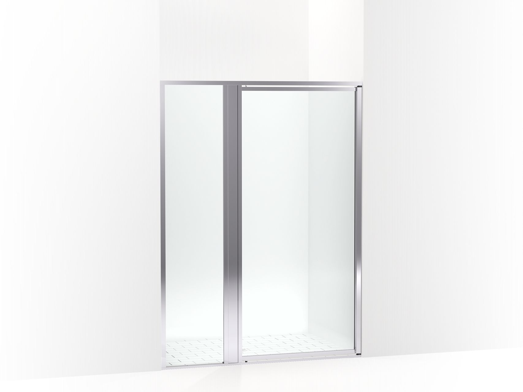 Sterling 33612-3G05 Attend 69" H Pivot Shower Door with 1/8"-thick Glass, Bright Silver