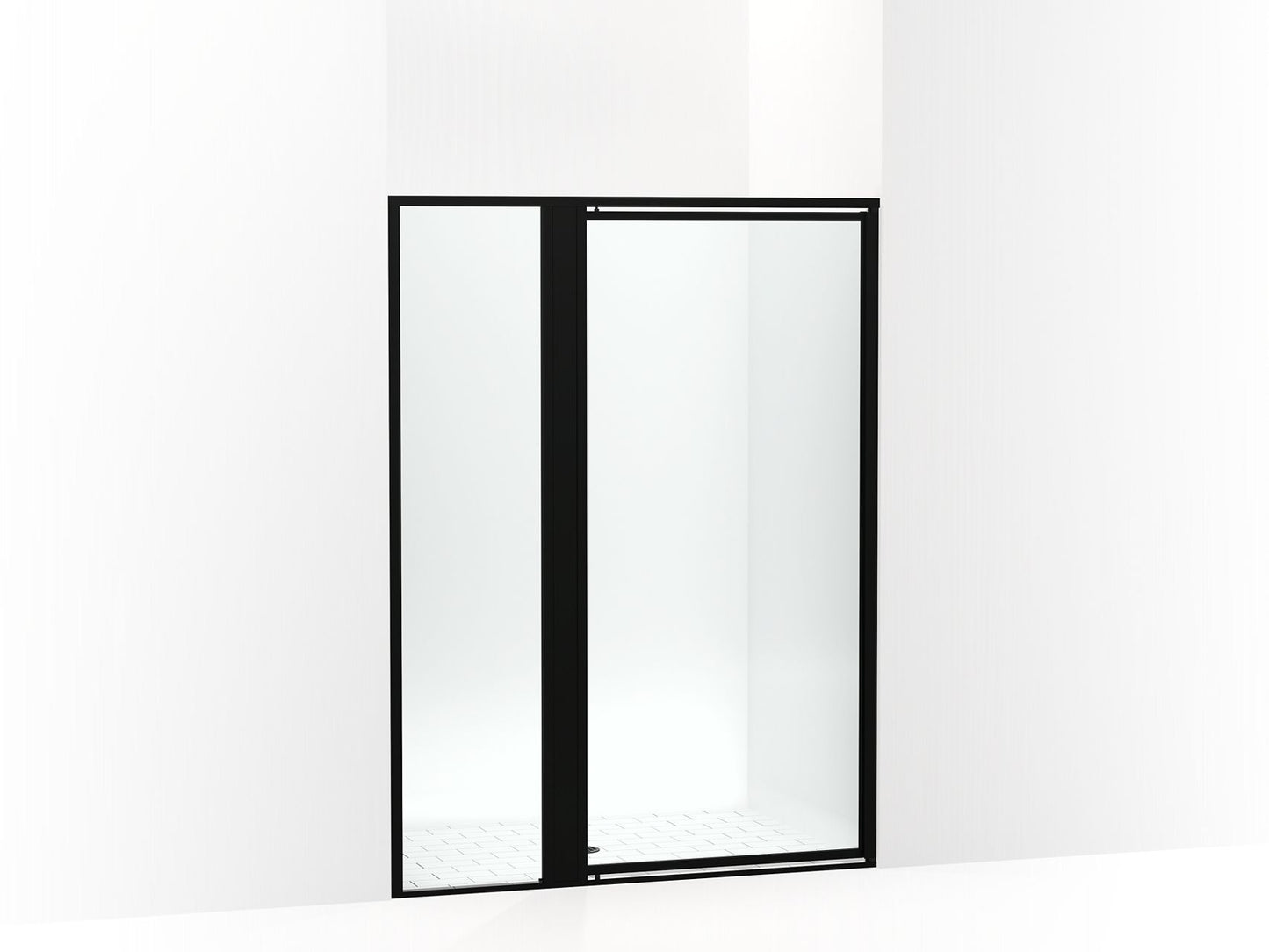 Sterling 33612-3G05 Attend 69" H Pivot Shower Door with 1/8"-thick Glass, Matte Black
