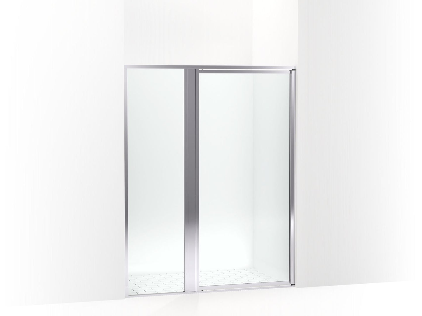 Sterling 33613-3G05 Attend 69" H Pivot Shower Door with 1/8"-thick Glass, Bright Silver