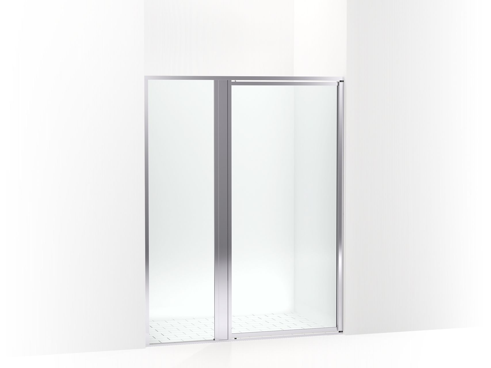 Sterling 33613-3G05 Attend 69" H Pivot Shower Door with 1/8"-thick Glass, Bright Silver