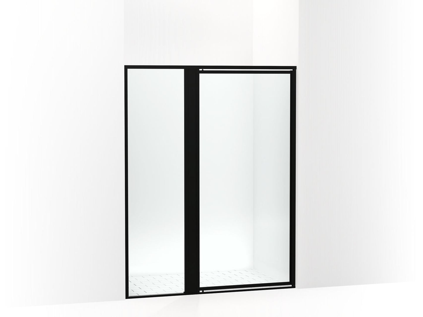 Sterling 33613-3G05 Attend 69" H Pivot Shower Door with 1/8"-thick Glass, Matte Black