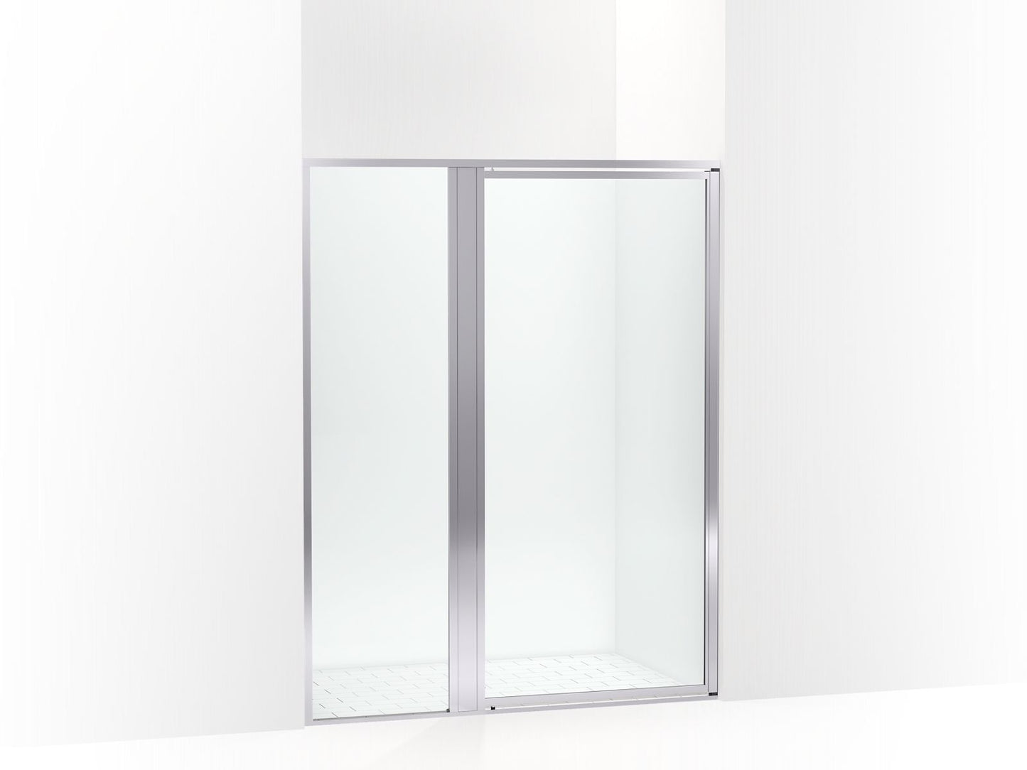 Sterling 33614-3G05 Attend 69" H Pivot Shower Door with 1/8"-thick Glass, Bright Silver