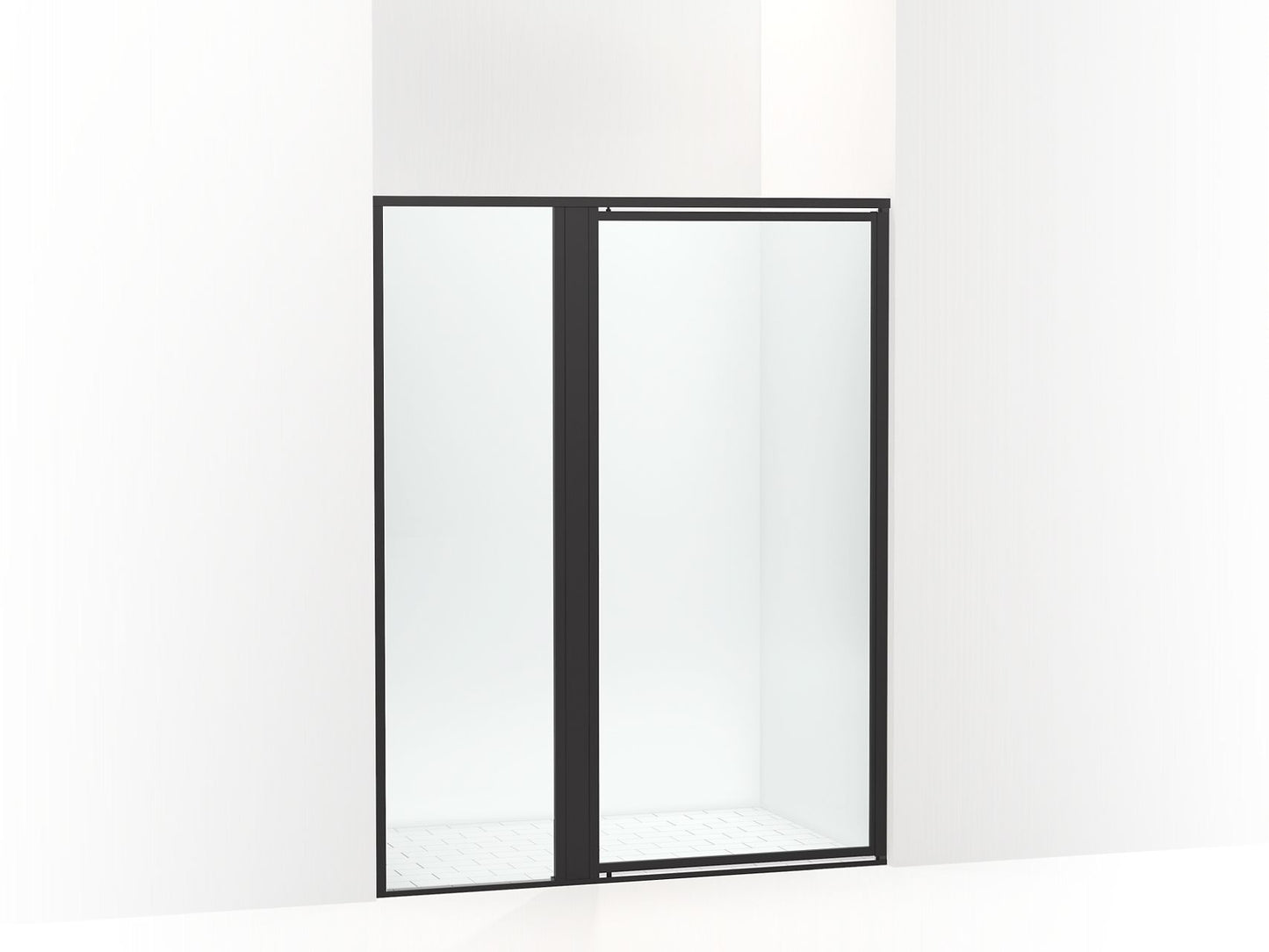 Sterling 33614-3G05 Attend 69" H Pivot Shower Door with 1/8"-thick Glass, Matte Black