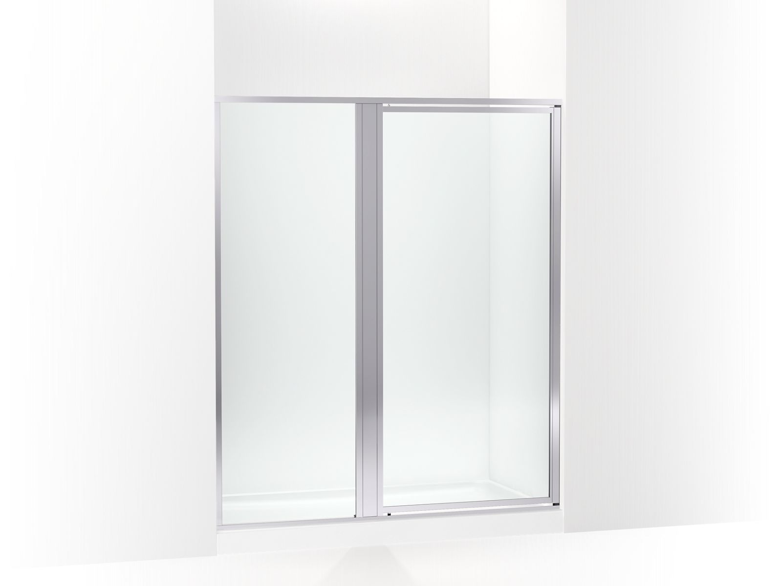 Sterling 33615-3G05 Attend 69" H Pivot Shower Door with 1/8"-thick Glass, Bright Silver