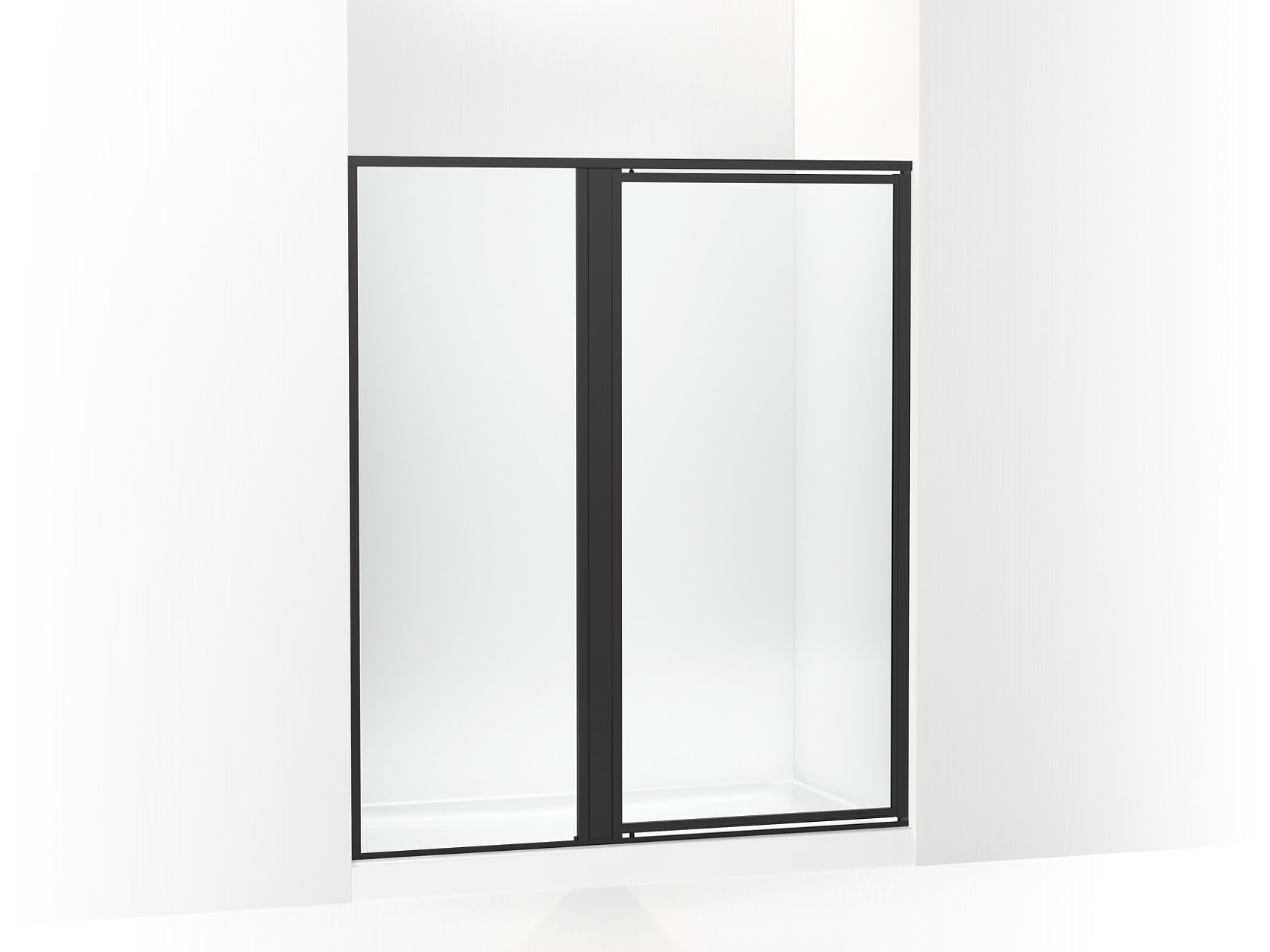Sterling 33615-3G05 Attend 69" H Pivot Shower Door with 1/8"-thick Glass, Matte Black