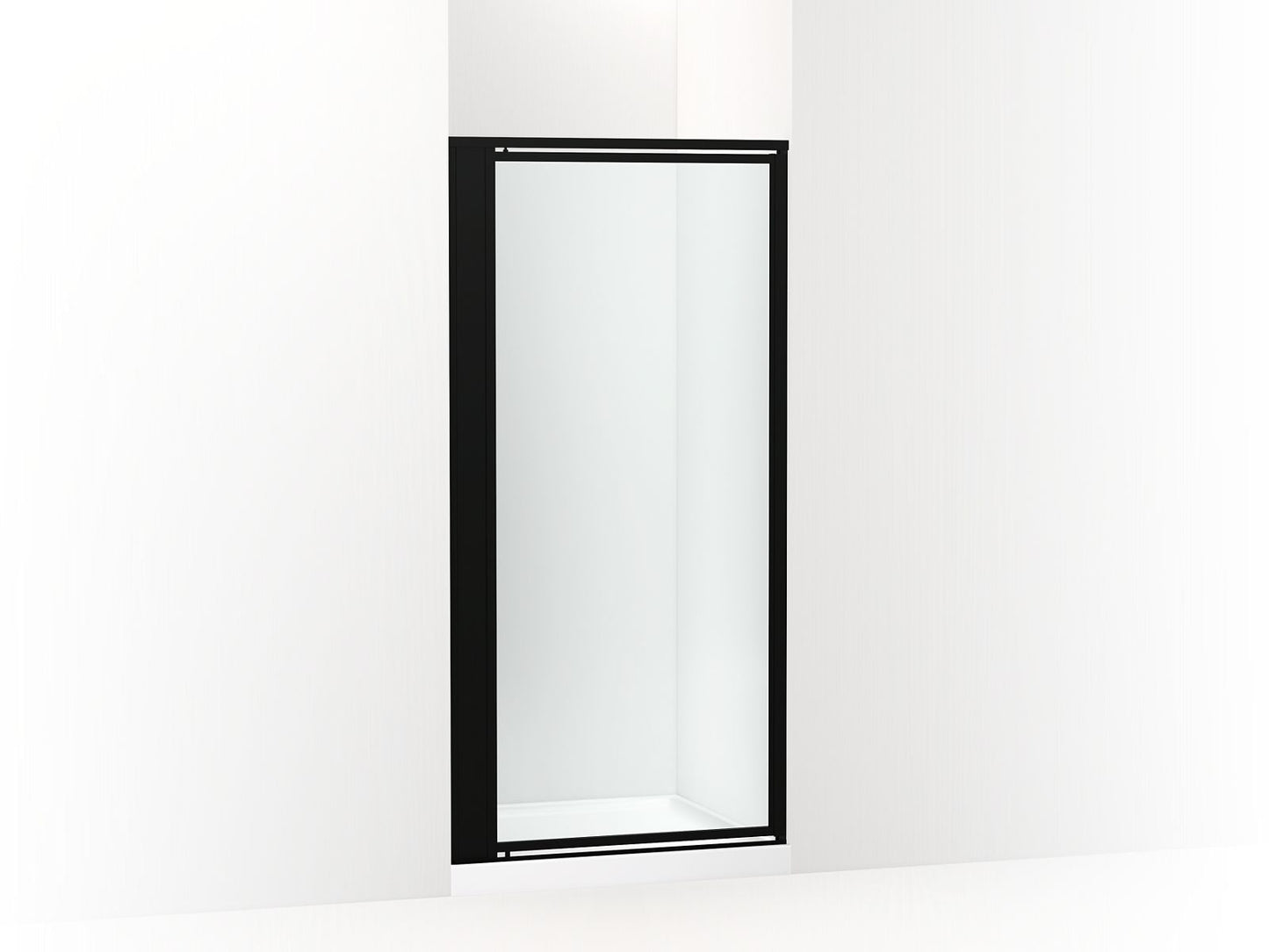 Sterling 33616-3G05 Attend 72" H Pivot Shower Door with 1/8"-thick Glass, Matte Black