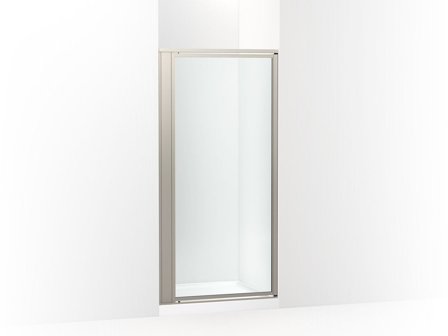 Sterling 33616-3G05 Attend 72" H Pivot Shower Door with 1/8"-thick Glass, Nickel Frame Finish with Smooth/Clear Glass Texture