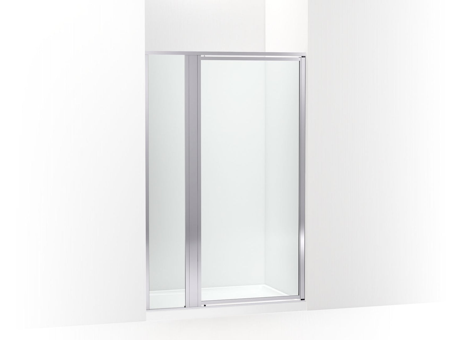 Sterling 33617-3G05 Attend 72" H Pivot Shower Door with 1/8"-thick Glass, Bright Silver