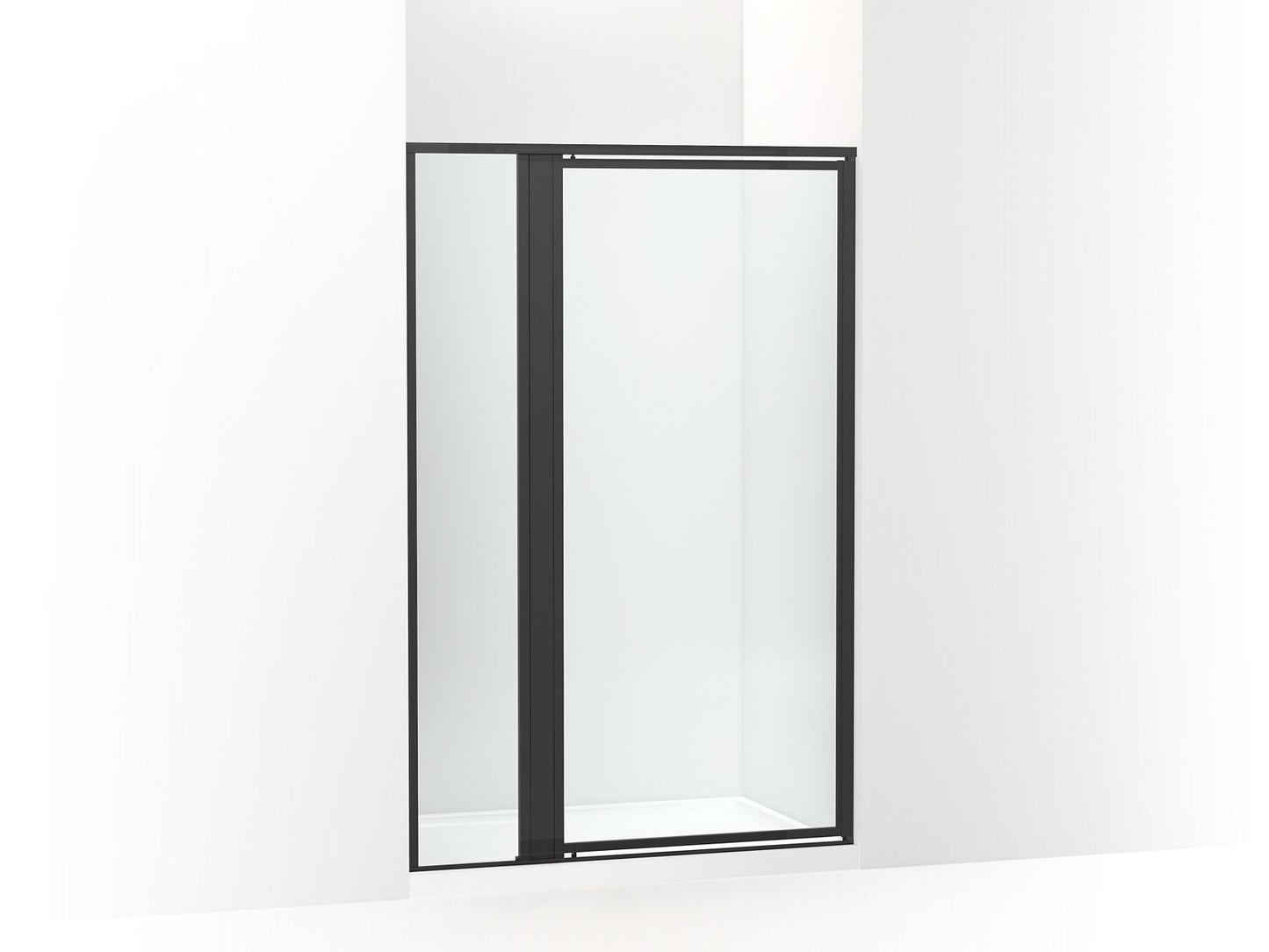 Sterling 33617-3G05 Attend 72" H Pivot Shower Door with 1/8"-thick Glass, Matte Black