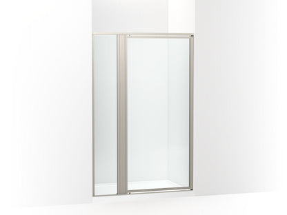 Sterling 33617-3G05 Attend 72" H Pivot Shower Door with 1/8"-thick Glass, Nickel Frame Finish with Smooth/Clear Glass Texture