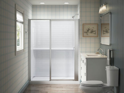 Sterling 33618-3G05 Attend 72" H Pivot Shower Door with 1/8"-thick Glass, Bright Silver