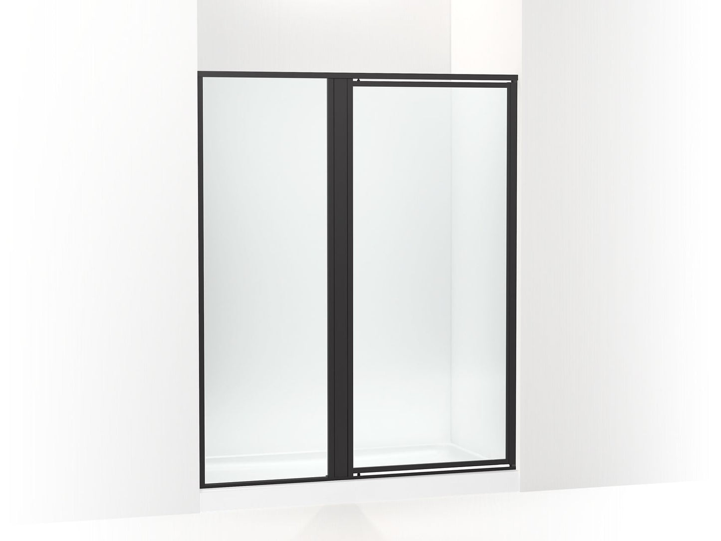 Sterling 33618-3G05 Attend 72" H Pivot Shower Door with 1/8"-thick Glass, Matte Black