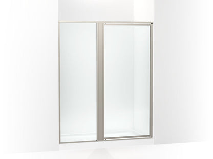 Sterling 33618-3G05 Attend 72" H Pivot Shower Door with 1/8"-thick Glass, Nickel Frame Finish with Smooth/Clear Glass Texture