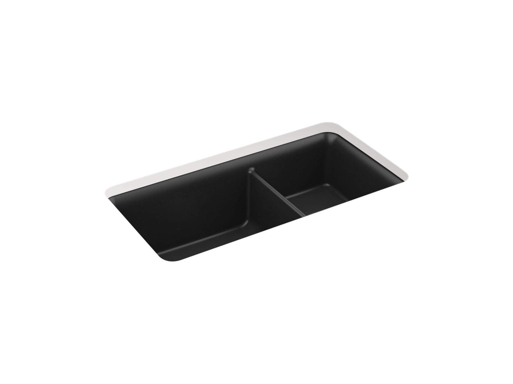 Sterling 34297 Gunnison 33-1/2" Undermount Double-bowl Kitchen Sink, Matte Black