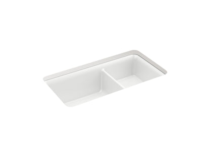 Sterling 34297 Gunnison 33-1/2" Undermount Double-bowl Kitchen Sink, Matte White