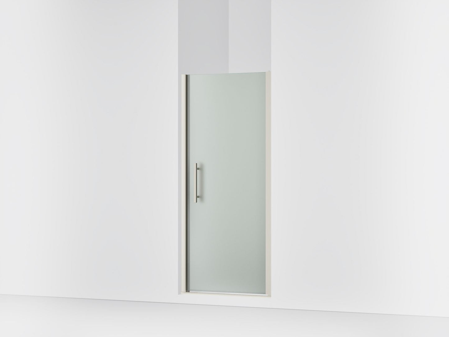 Sterling 39344-8D3 Finesse Peak 67" H Pivot Shower Door with 5/16"-thick Glass, Anodized Brushed Nickel