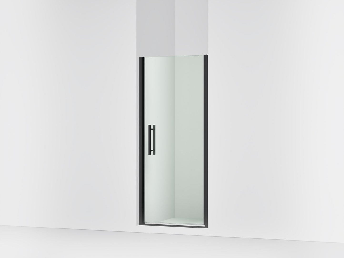 Sterling 39344-8L Finesse Peak 67" H Pivot Shower Door with 5/16"-thick Glass, Matte Black