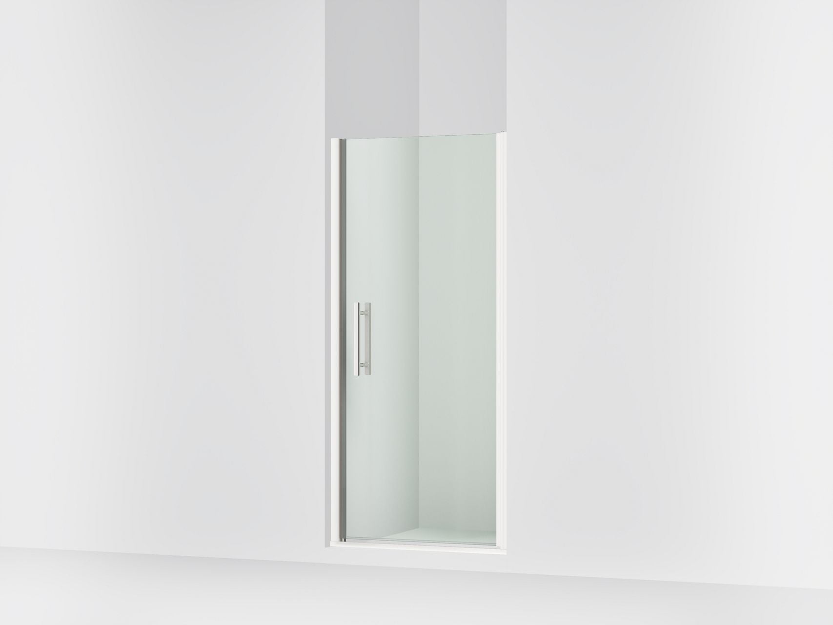 Sterling 39345-8L Finesse Peak 67" H Pivot Shower Door with 5/16"-thick Glass, Bright Polished Silver
