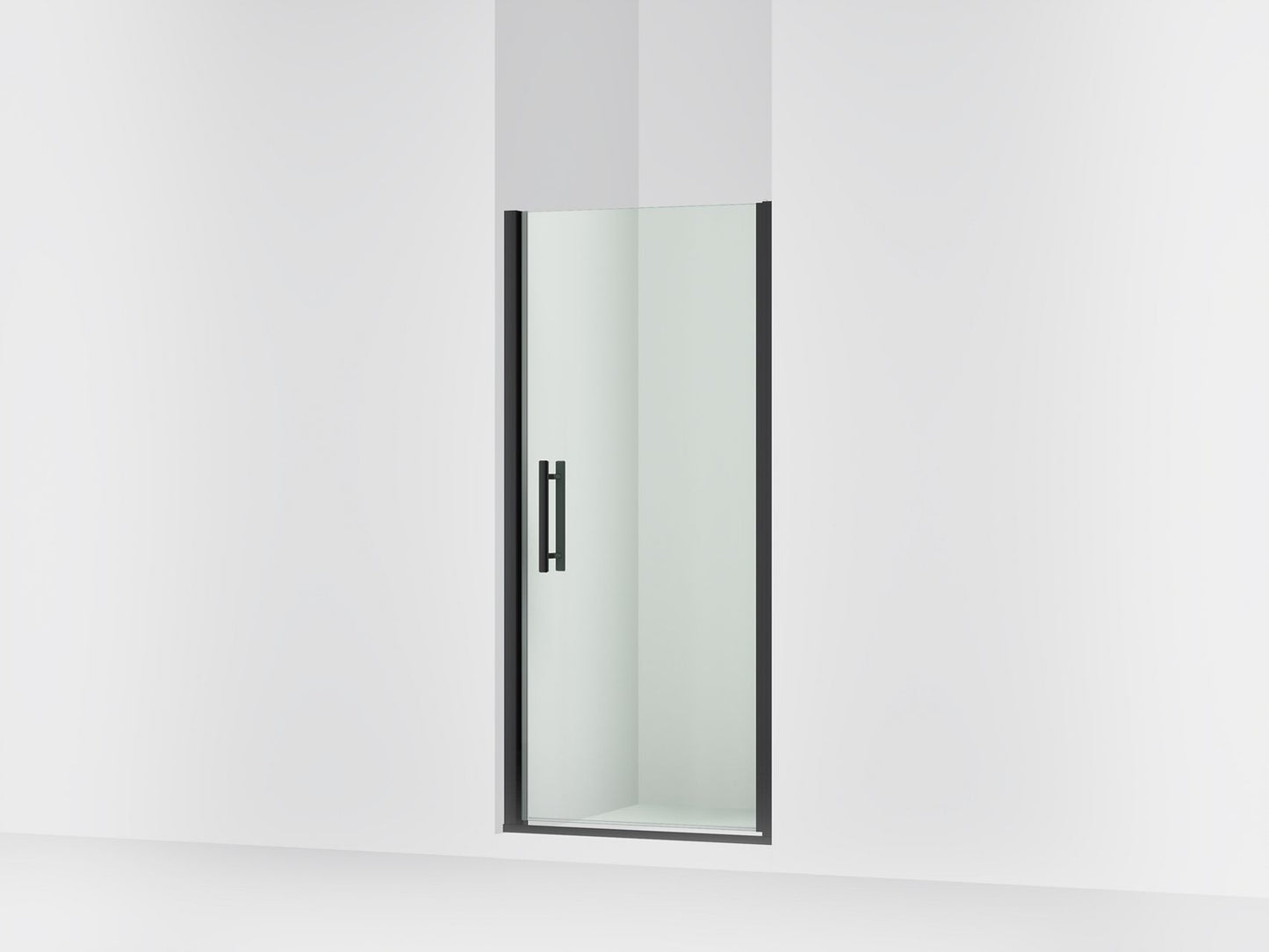 Sterling 39345-8L Finesse Peak 67" H Pivot Shower Door with 5/16"-thick Glass, Matte Black