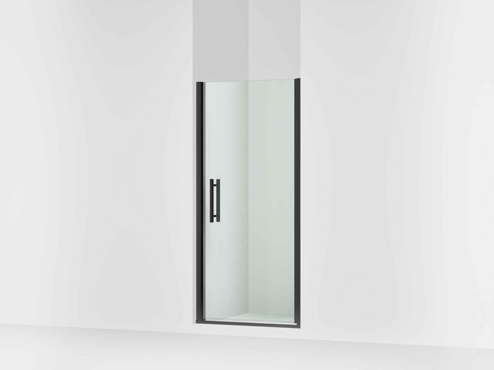 Sterling 39345-8L Finesse Peak 67" H Pivot Shower Door with 5/16"-thick Glass, Matte Black