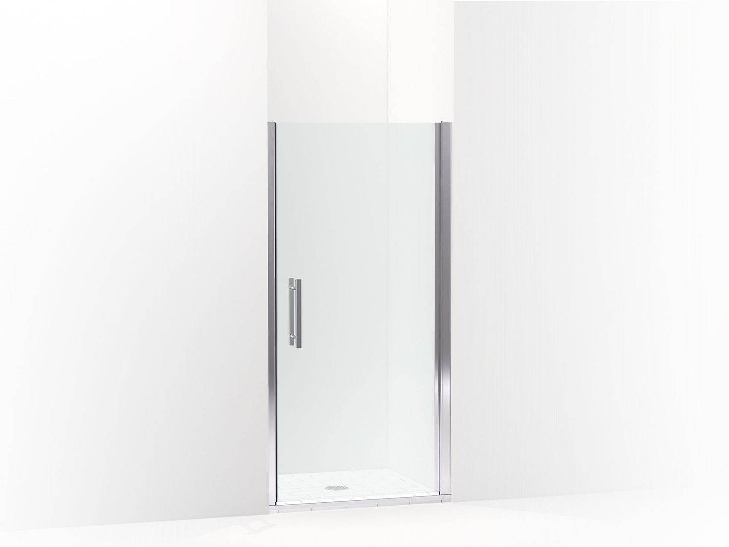 Sterling 39346-8L Finesse Peak 67" H Pivot Shower Door with 5/16"-thick Glass, Bright Polished Silver