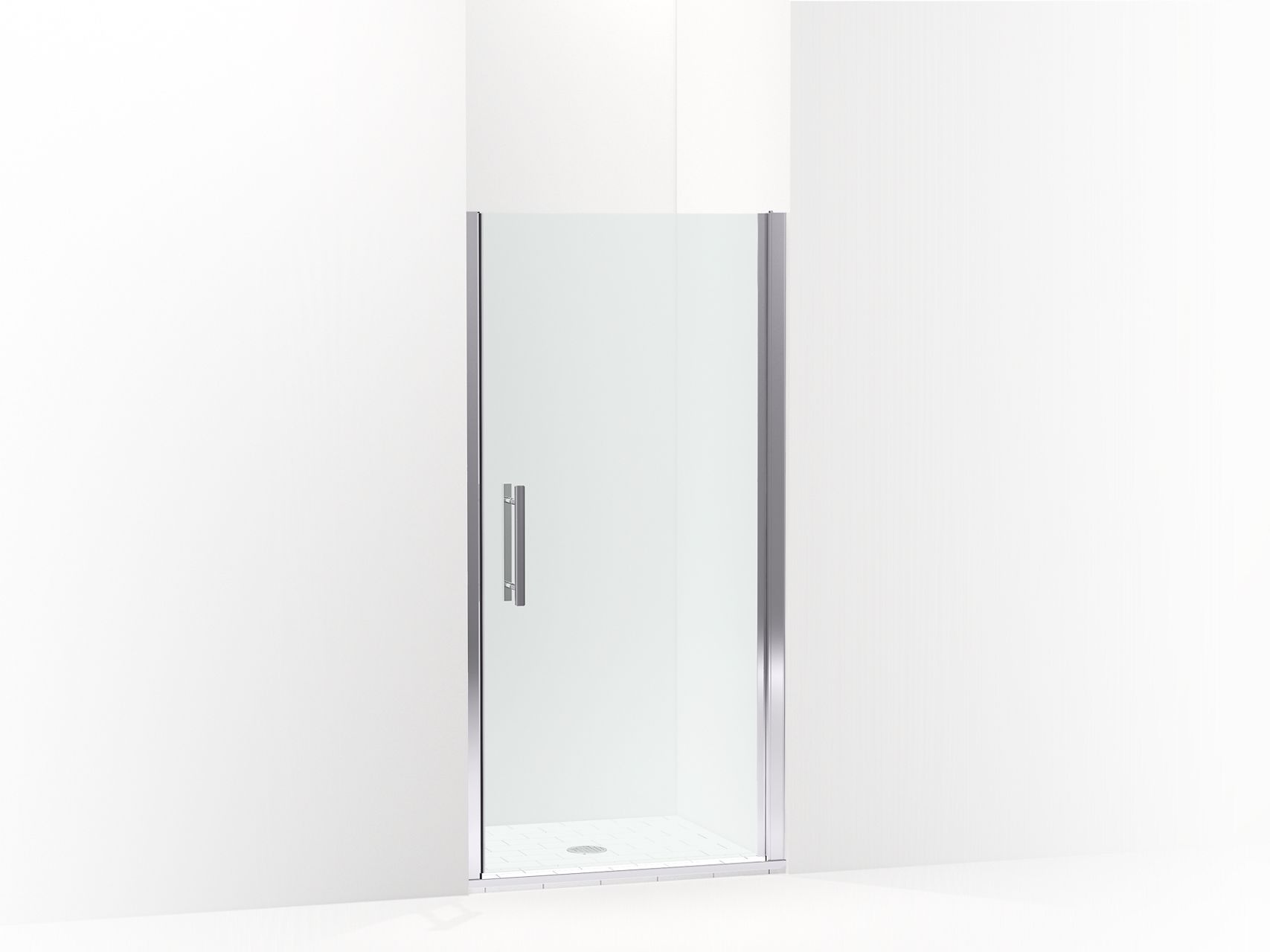 Sterling 39346-8L Finesse Peak 67" H Pivot Shower Door with 5/16"-thick Glass, Bright Polished Silver