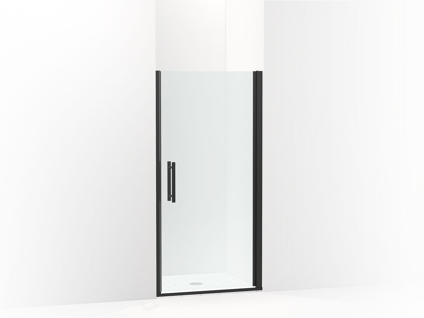 Sterling 39346-8L Finesse Peak 67" H Pivot Shower Door with 5/16"-thick Glass, Matte Black