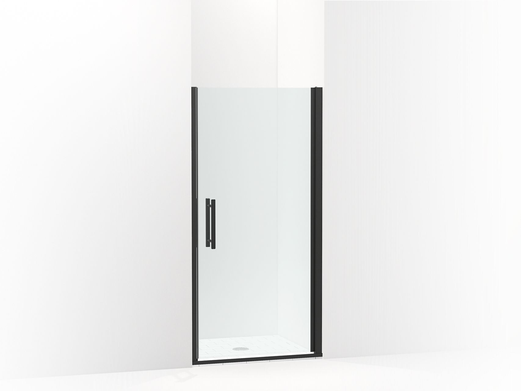Sterling 39346-8L Finesse Peak 67" H Pivot Shower Door with 5/16"-thick Glass, Matte Black