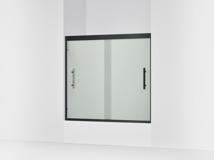 Sterling 39347-8D3 Finesse Peak 55-1/8" H Sliding Bath Door with 5/16"-thick Glass, Matte Black