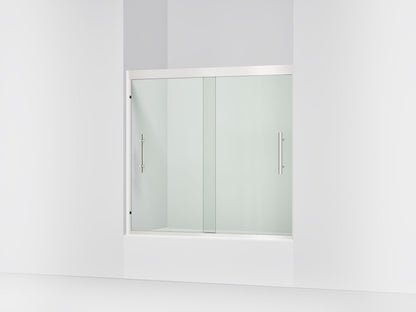 Sterling 39347-8L Finesse Peak 55-1/8" H Sliding Bath Door with 5/16"-thick Glass, Bright Polished Silver