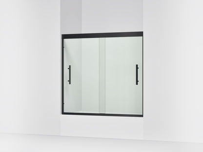 Sterling 39347-8L Finesse Peak 55-1/8" H Sliding Bath Door with 5/16"-thick Glass, Matte Black
