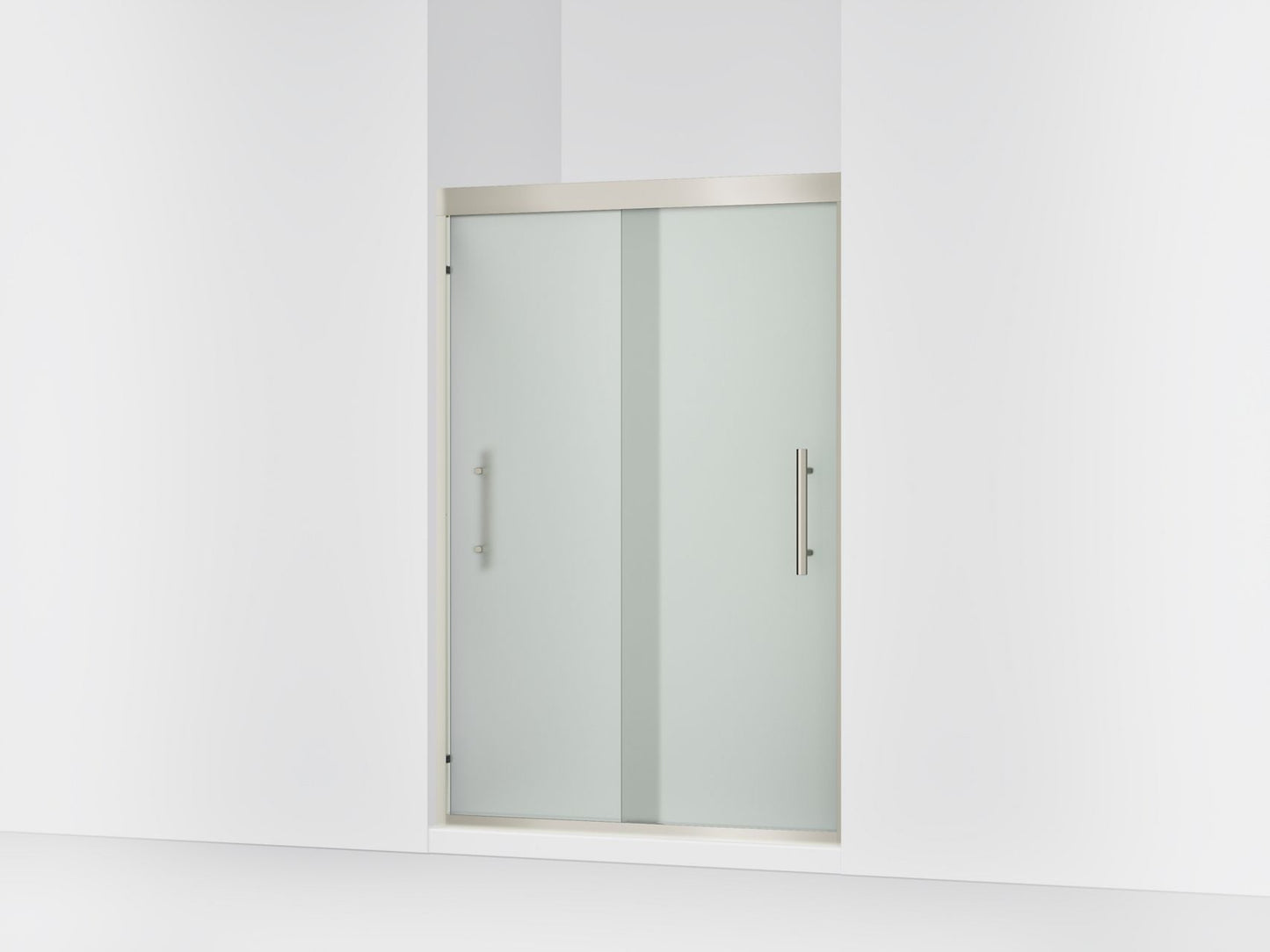 Sterling 39348-8D3 Finesse Peak 69-5/8" H Sliding Shower Door with 5/16"-thick Glass, Anodized Brushed Nickel