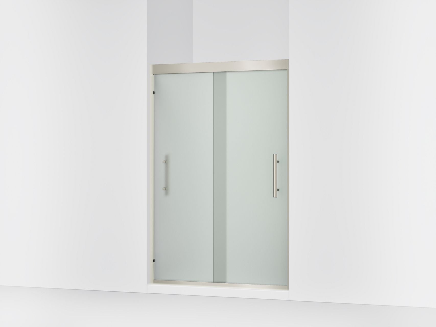 Sterling 39348-8D3 Finesse Peak 69-5/8" H Sliding Shower Door with 5/16"-thick Glass, Anodized Brushed Nickel