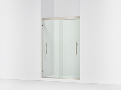 Sterling 39348-8L Finesse Peak 69-5/8" H Sliding Shower Door with 5/16"-thick Glass, Anodized Brushed Nickel
