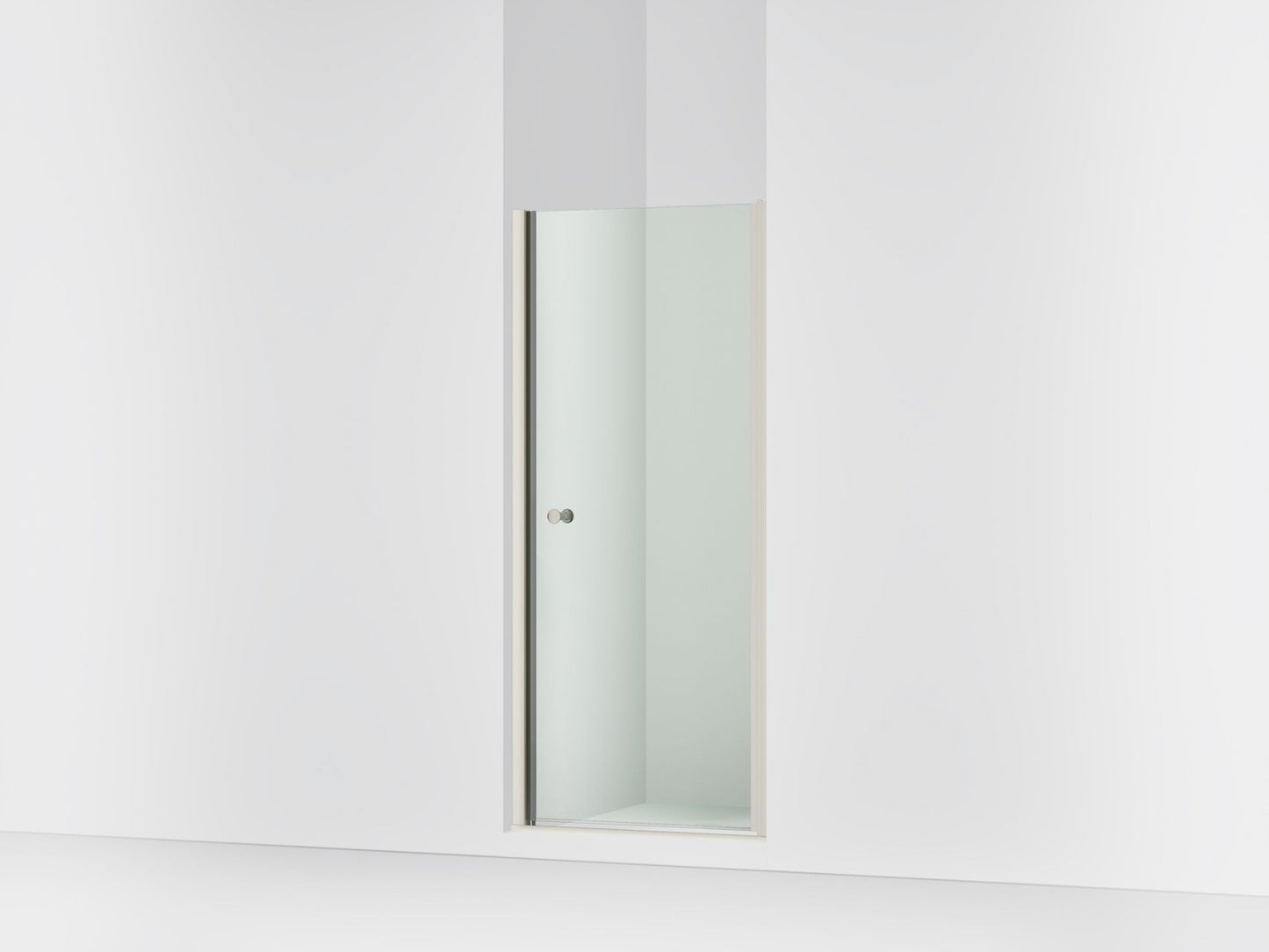 Sterling 39353-6L Finesse 67" H Pivot Shower Door with 1/4"-thick Glass, Anodized Brushed Nickel