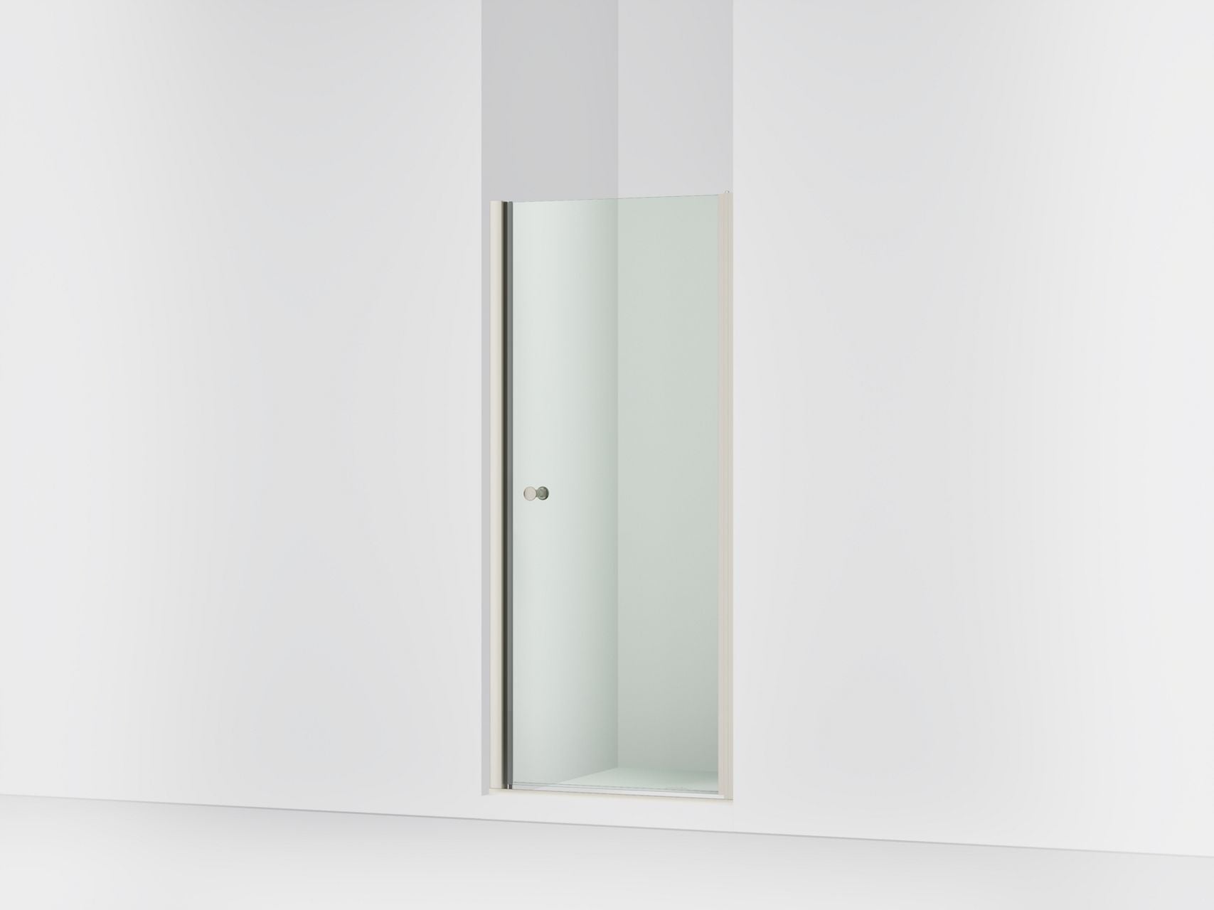 Sterling 39353-6L Finesse 67" H Pivot Shower Door with 1/4"-thick Glass, Anodized Brushed Nickel