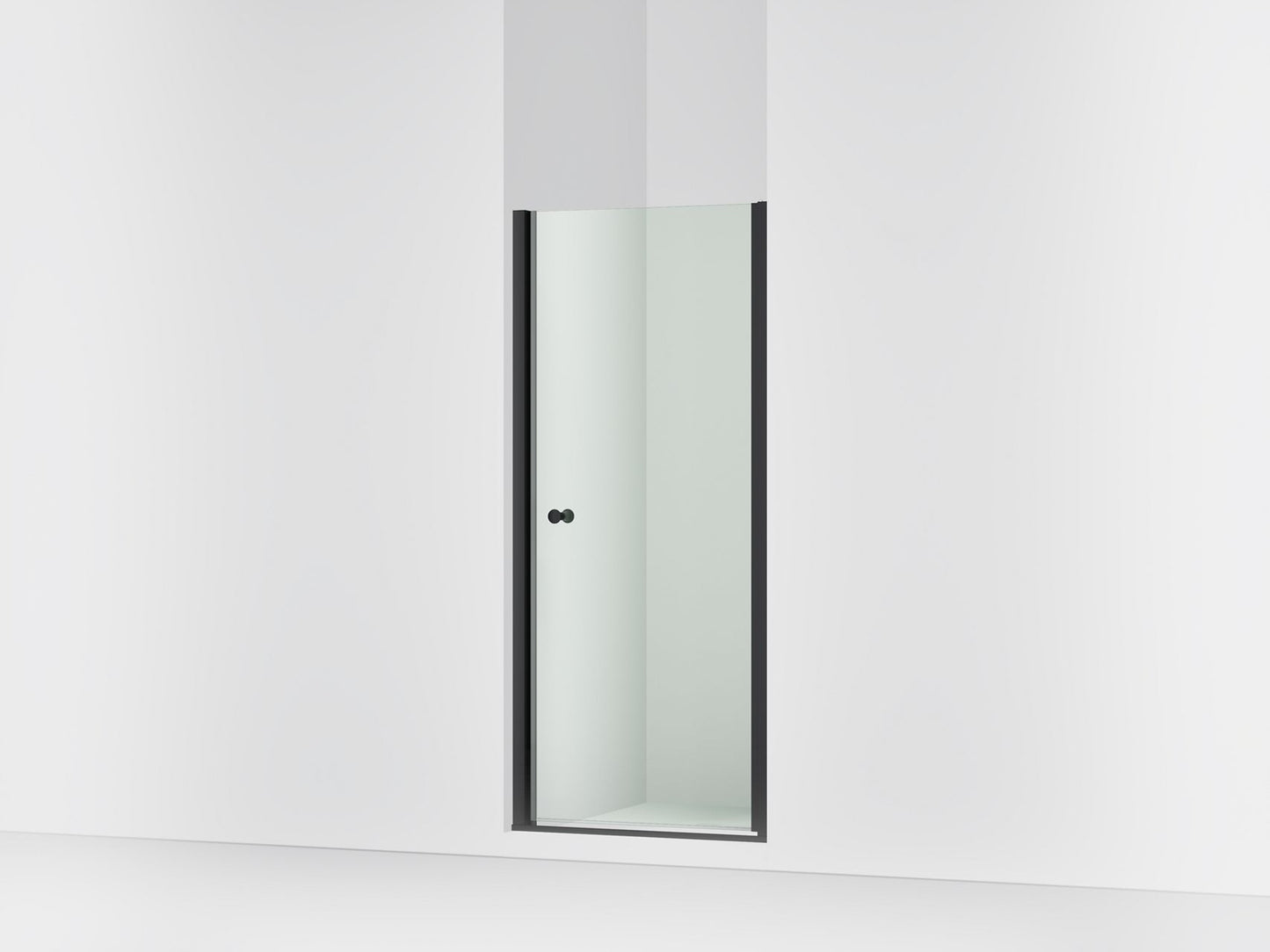 Sterling 39353-6L Finesse 67" H Pivot Shower Door with 1/4"-thick Glass, Matte Black
