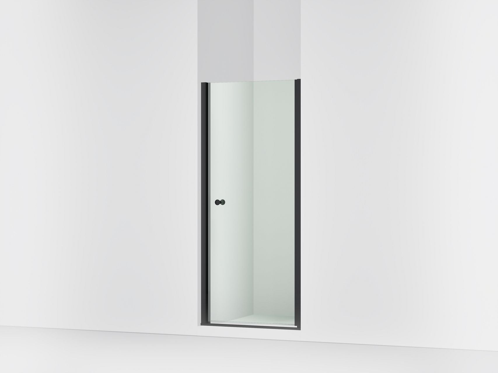 Sterling 39353-6L Finesse 67" H Pivot Shower Door with 1/4"-thick Glass, Matte Black