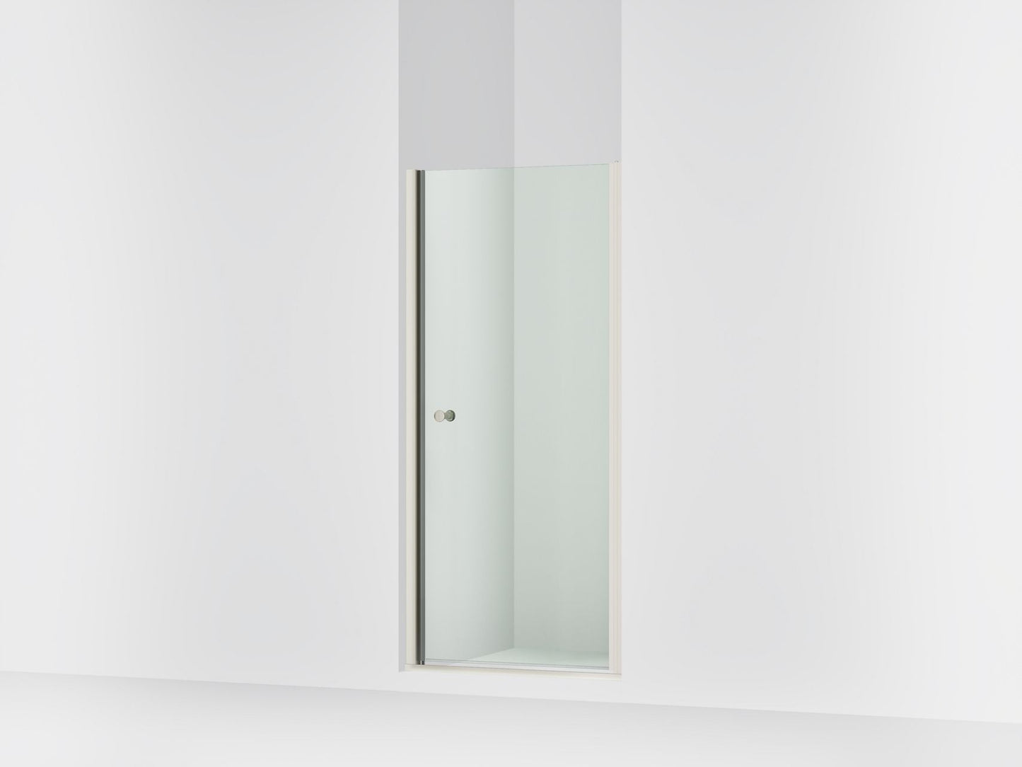 Sterling 39354-6L Finesse 67" H Pivot Shower Door with 1/4"-thick Glass, Anodized Brushed Nickel