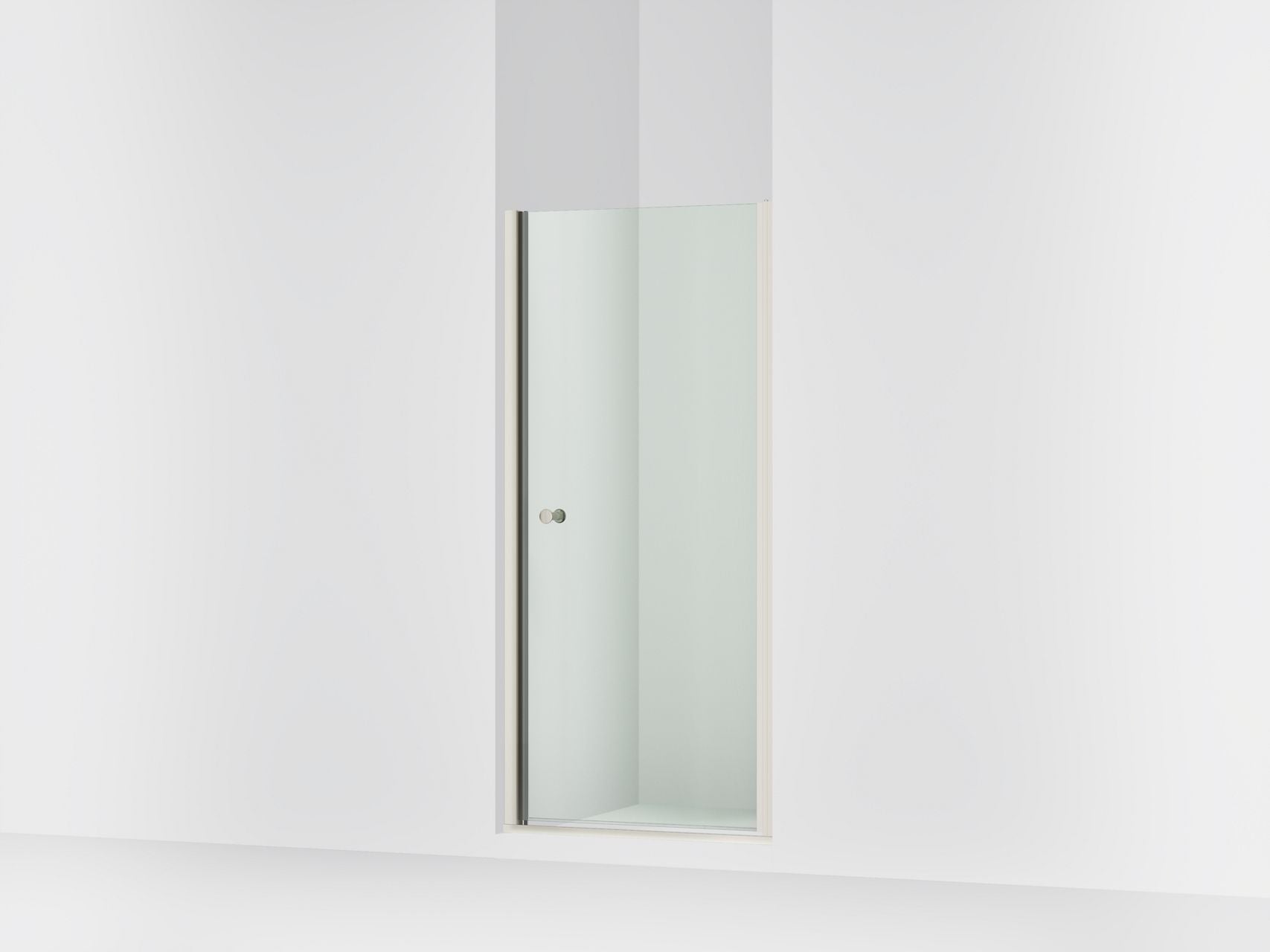 Sterling 39354-6L Finesse 67" H Pivot Shower Door with 1/4"-thick Glass, Anodized Brushed Nickel