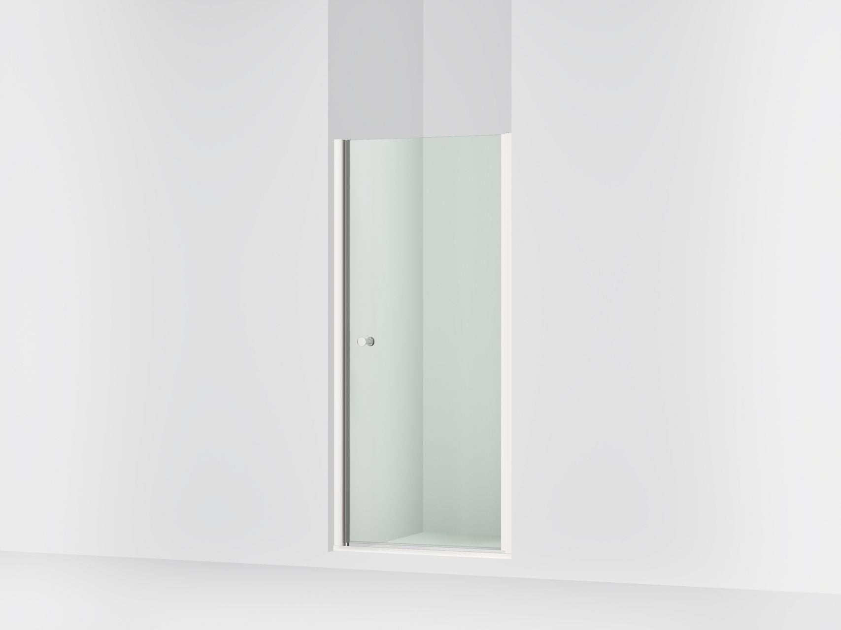 Sterling 39354-6L Finesse 67" H Pivot Shower Door with 1/4"-thick Glass, Bright Polished Silver