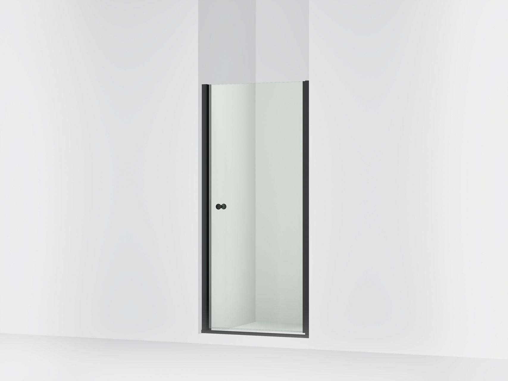 Sterling 39354-6L Finesse 67" H Pivot Shower Door with 1/4"-thick Glass, Matte Black