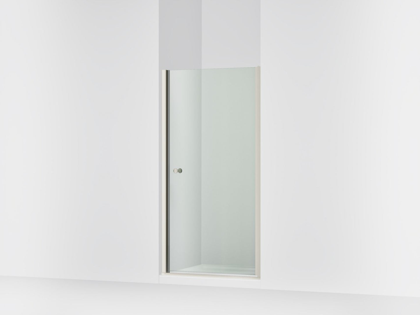 Sterling 39355-6L Finesse 67" H Pivot Shower Door with 1/4"-thick Glass, Anodized Brushed Nickel