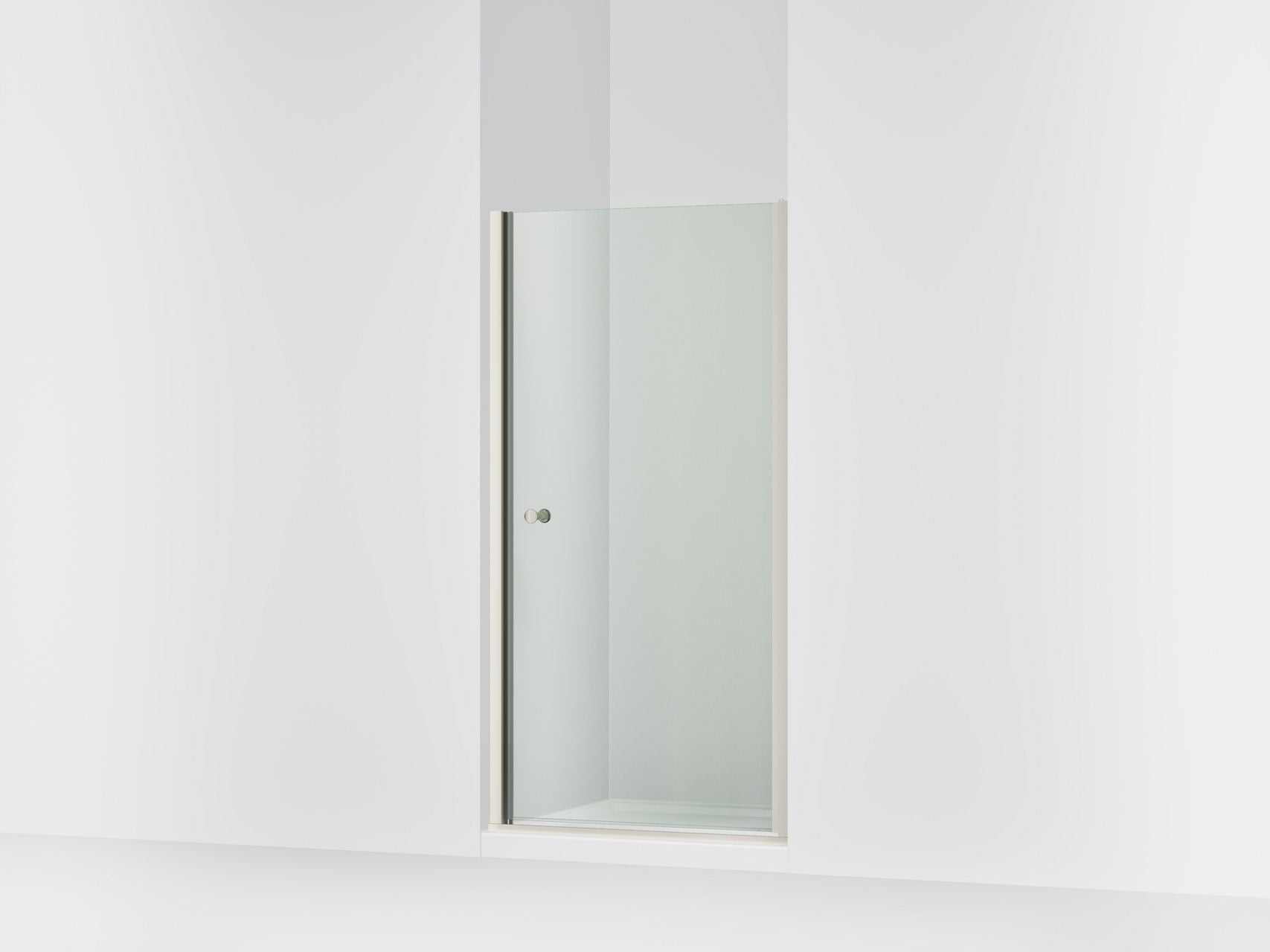 Sterling 39355-6L Finesse 67" H Pivot Shower Door with 1/4"-thick Glass, Anodized Brushed Nickel